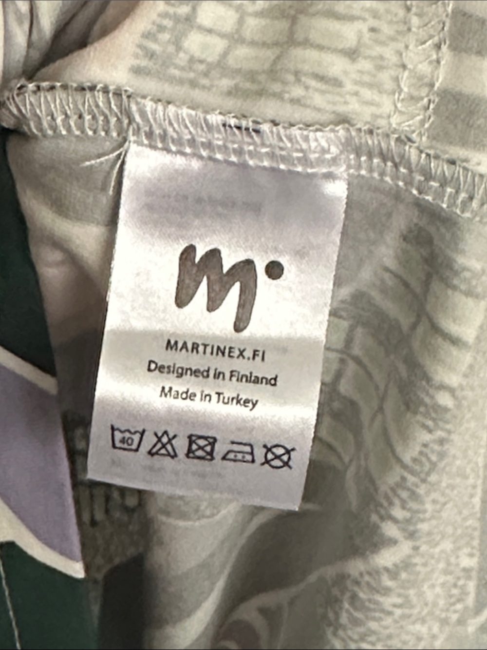 MOOMIN by Martinex Floral Print Tunic 3/4 Sleeve Jersey w Pockets S - Picture 4 of 5